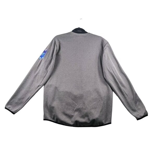 NIKE Dri-Fit 1/4 Zip Pullover Fleece Lined Sweatshirt Men's Large Gray Logo - Picture 2 of 9